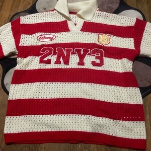 ROMWE Red and White Kids Sweater